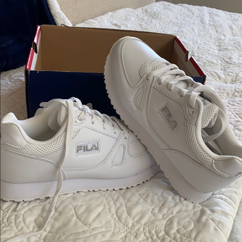White Fila sneakers